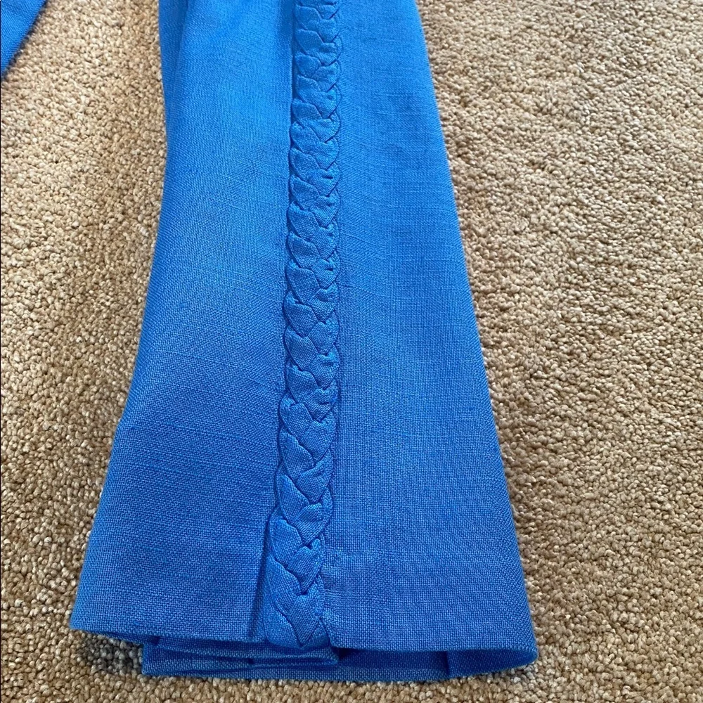 Veronica Beard Dova Azure Blue Wide-Leg Pants Size 10 - Picture 12 of 16